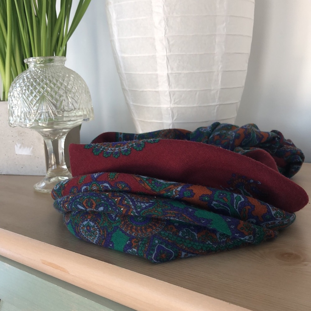 Vintage Scarf Square Oversized